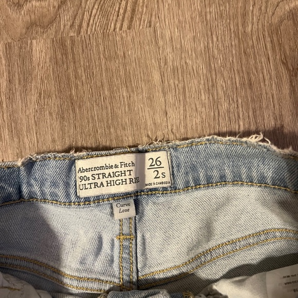 Abercrombie & Fitch Light Blue Straight Leg Jeans - Picture 2 of 3